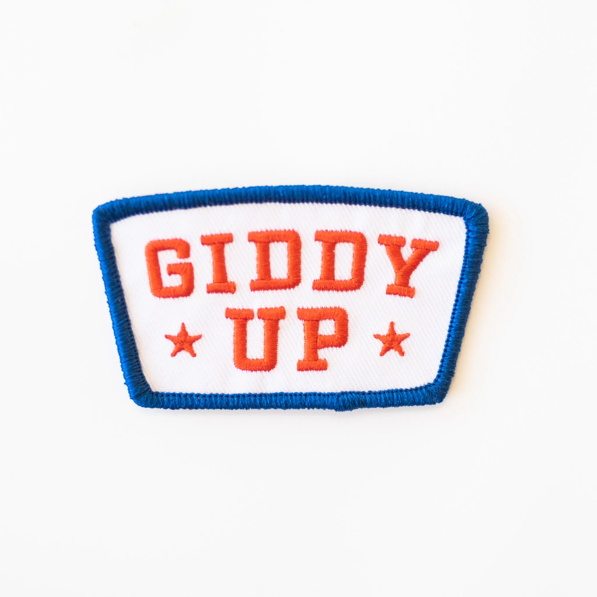 Giddy Up - Iron On Patch - Red, White and Blue