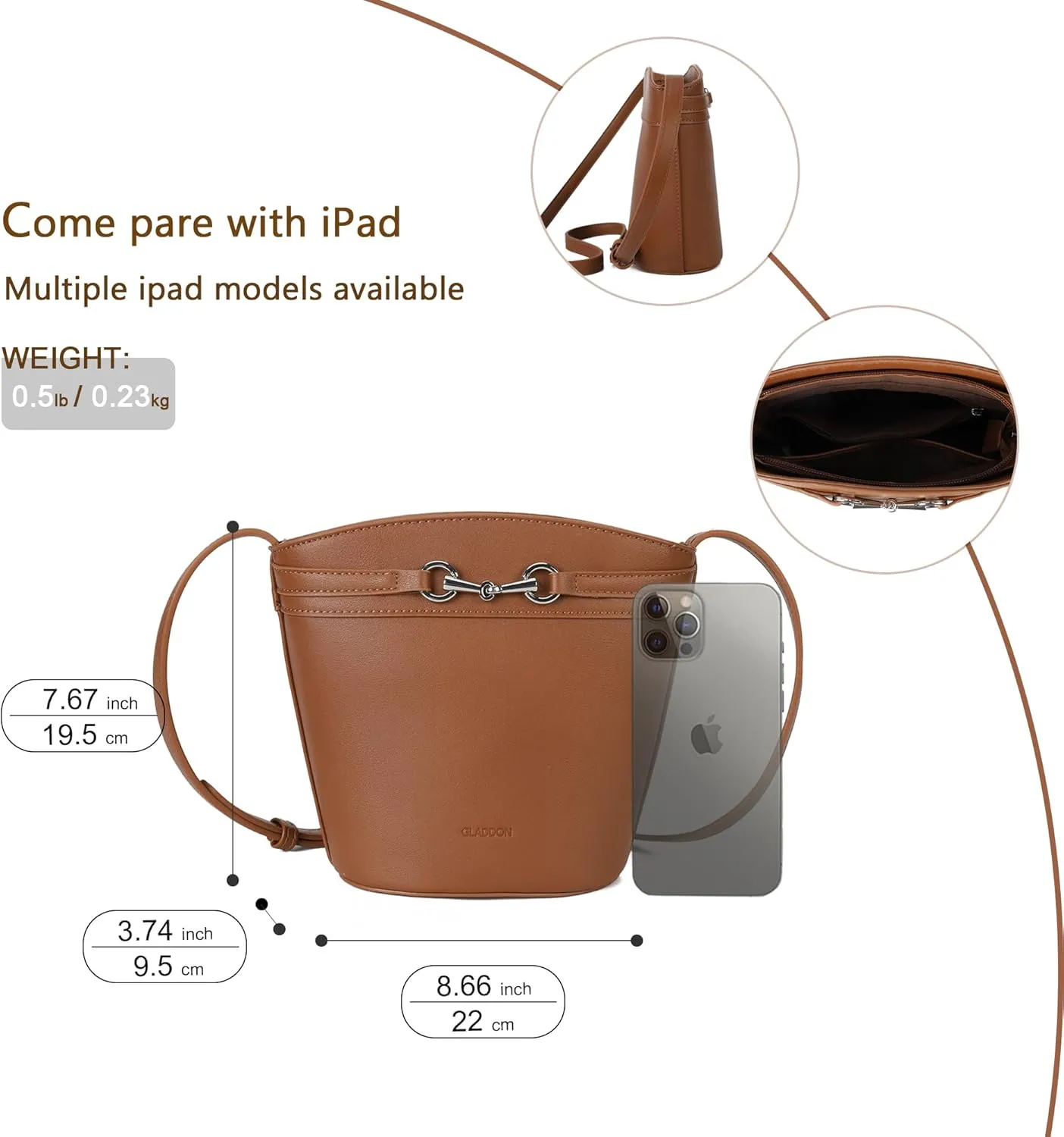 Gladdon Crossbody Bag for Women Small Bucket Bags Fashion Summer Clutch Purse