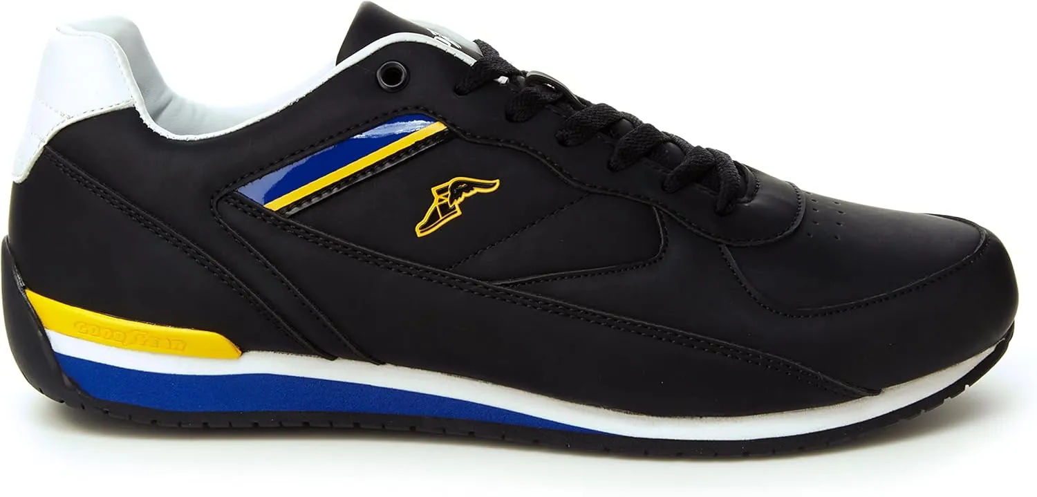 Goodyear Shift Racing Sneaker for Men, Pair, Athletic Auto Racing Footwear with Non-Slip EVA Rubber Soles, PU Leather Upper, Mesh Lining