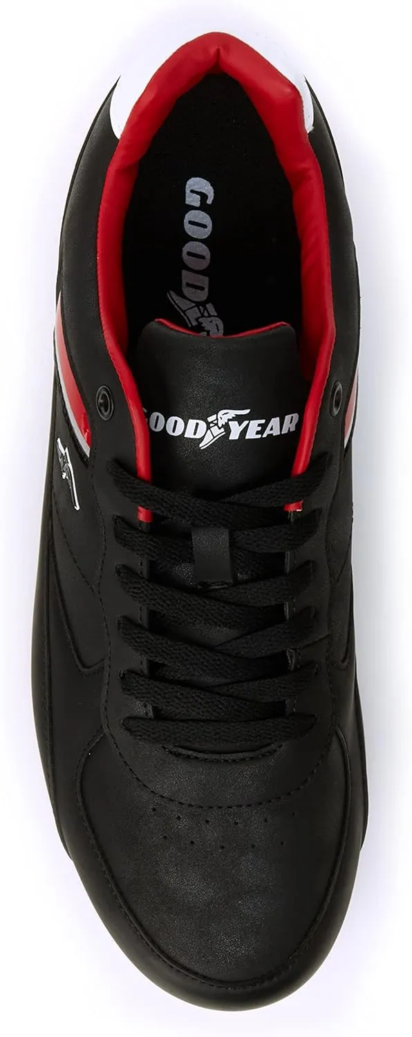 Goodyear Shift Racing Sneaker for Men, Pair, Athletic Auto Racing Footwear with Non-Slip EVA Rubber Soles, PU Leather Upper, Mesh Lining