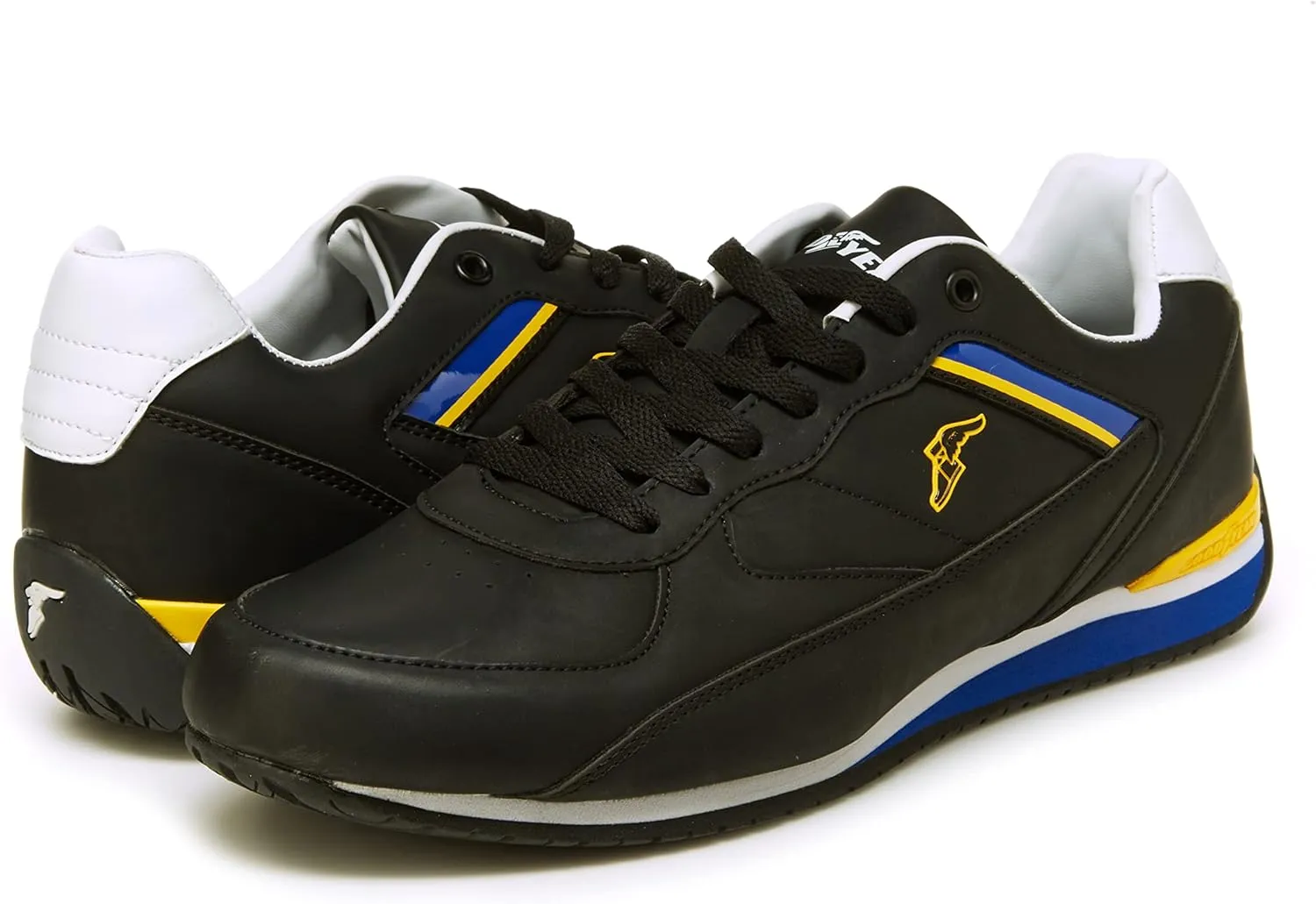 Goodyear Shift Racing Sneaker for Men, Pair, Athletic Auto Racing Footwear with Non-Slip EVA Rubber Soles, PU Leather Upper, Mesh Lining