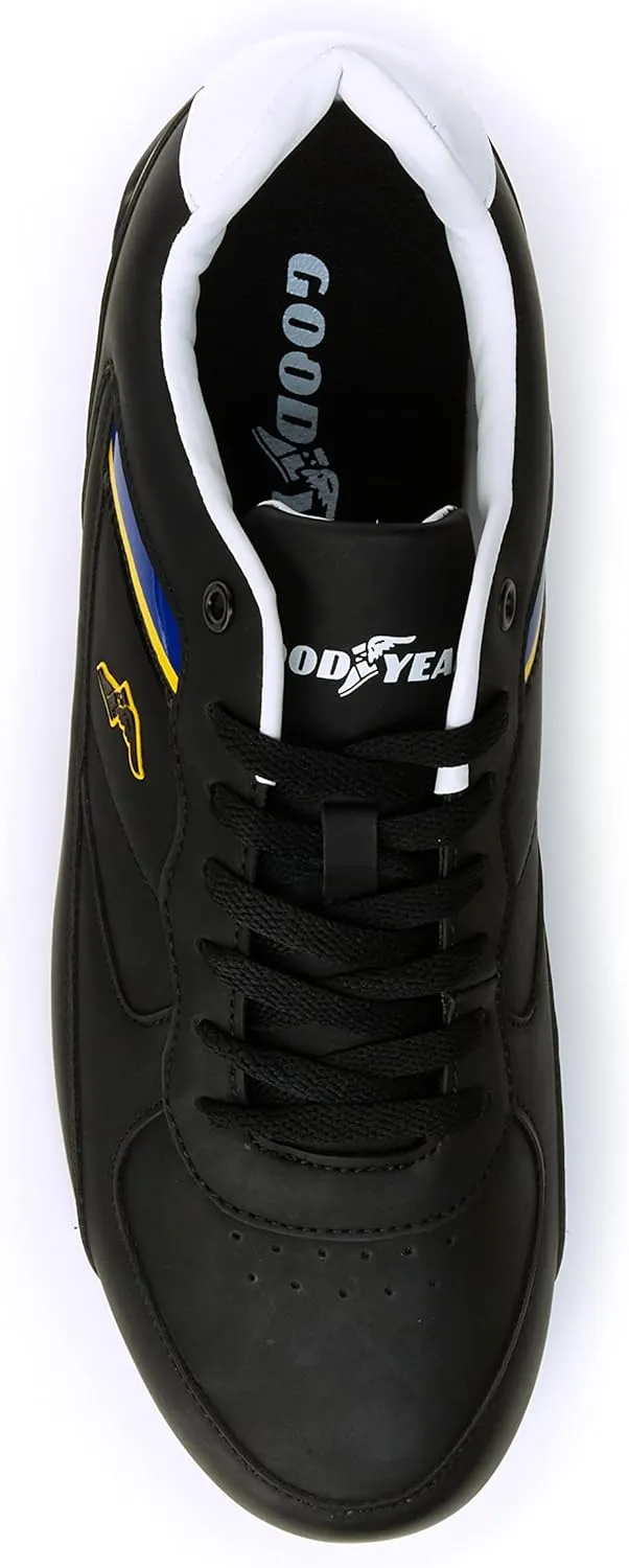 Goodyear Shift Racing Sneaker for Men, Pair, Athletic Auto Racing Footwear with Non-Slip EVA Rubber Soles, PU Leather Upper, Mesh Lining