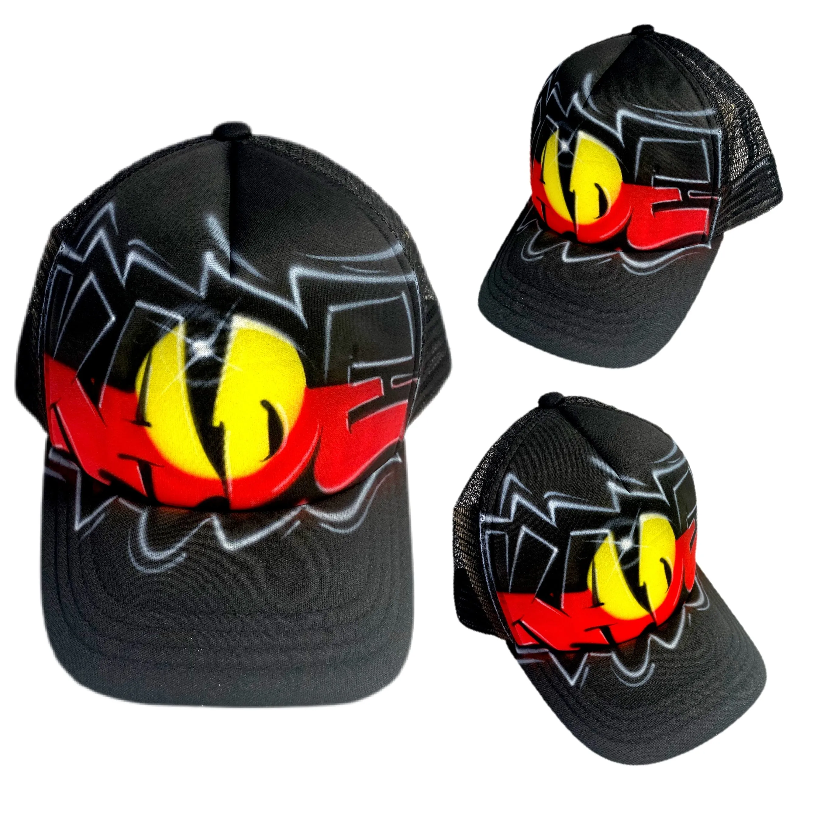 Graffiti Aboriginal Flag Style Combo 1x TruckerCap, 1x Backpack, 1x Lunchbox