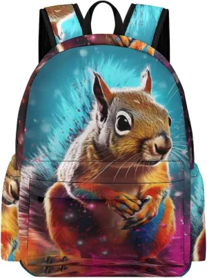 Graffiti Cute Chipmunk Laptop Backpack for Women Men Cute Shoulder Bag Printed Daypack for Travel Sports Work