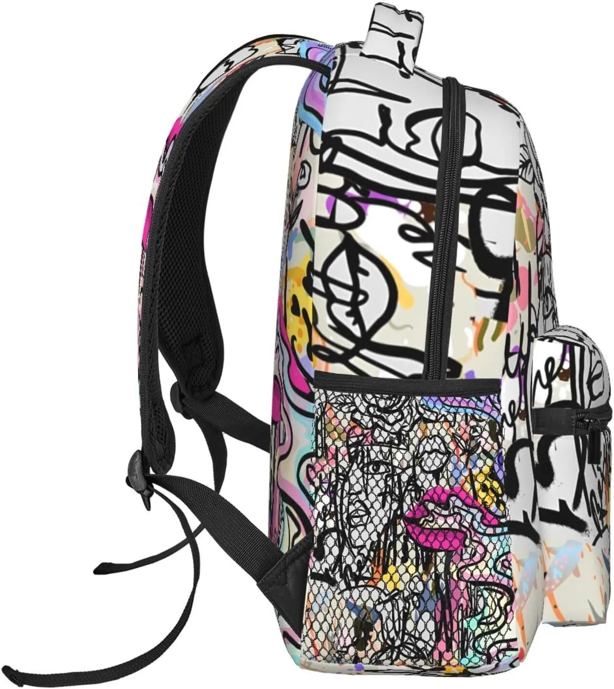 Graffiti Laptop Backpack for Travel Lightweight Bookbag Large Capacity Cute Bag Casual Daypack
