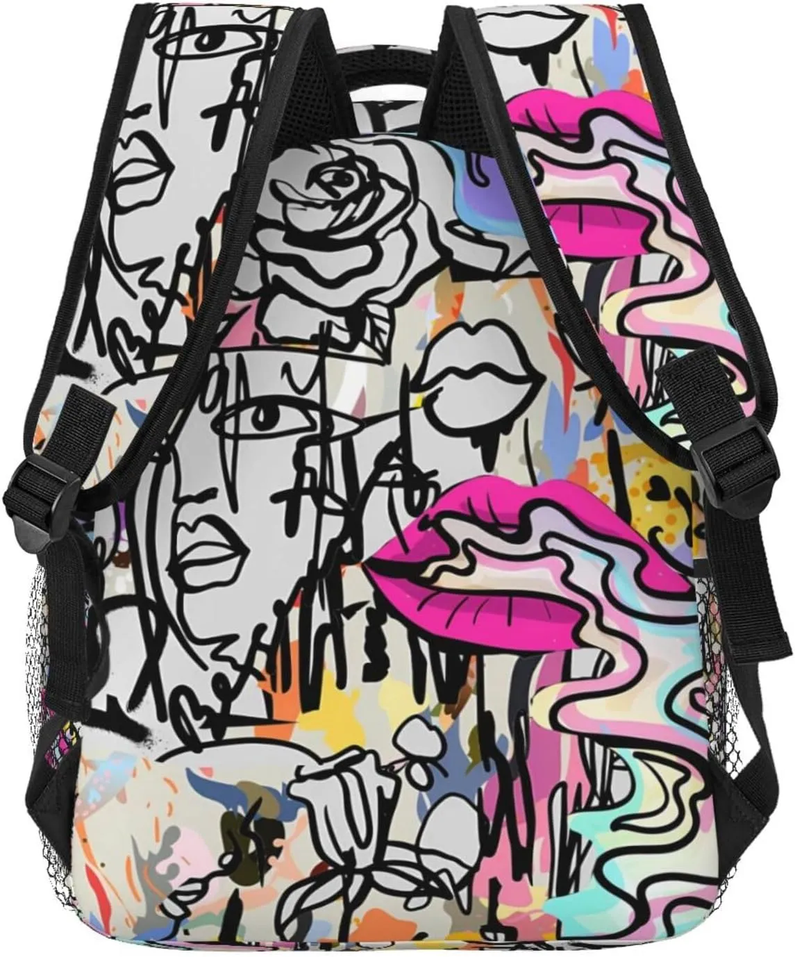 Graffiti Laptop Backpack for Travel Lightweight Bookbag Large Capacity Cute Bag Casual Daypack