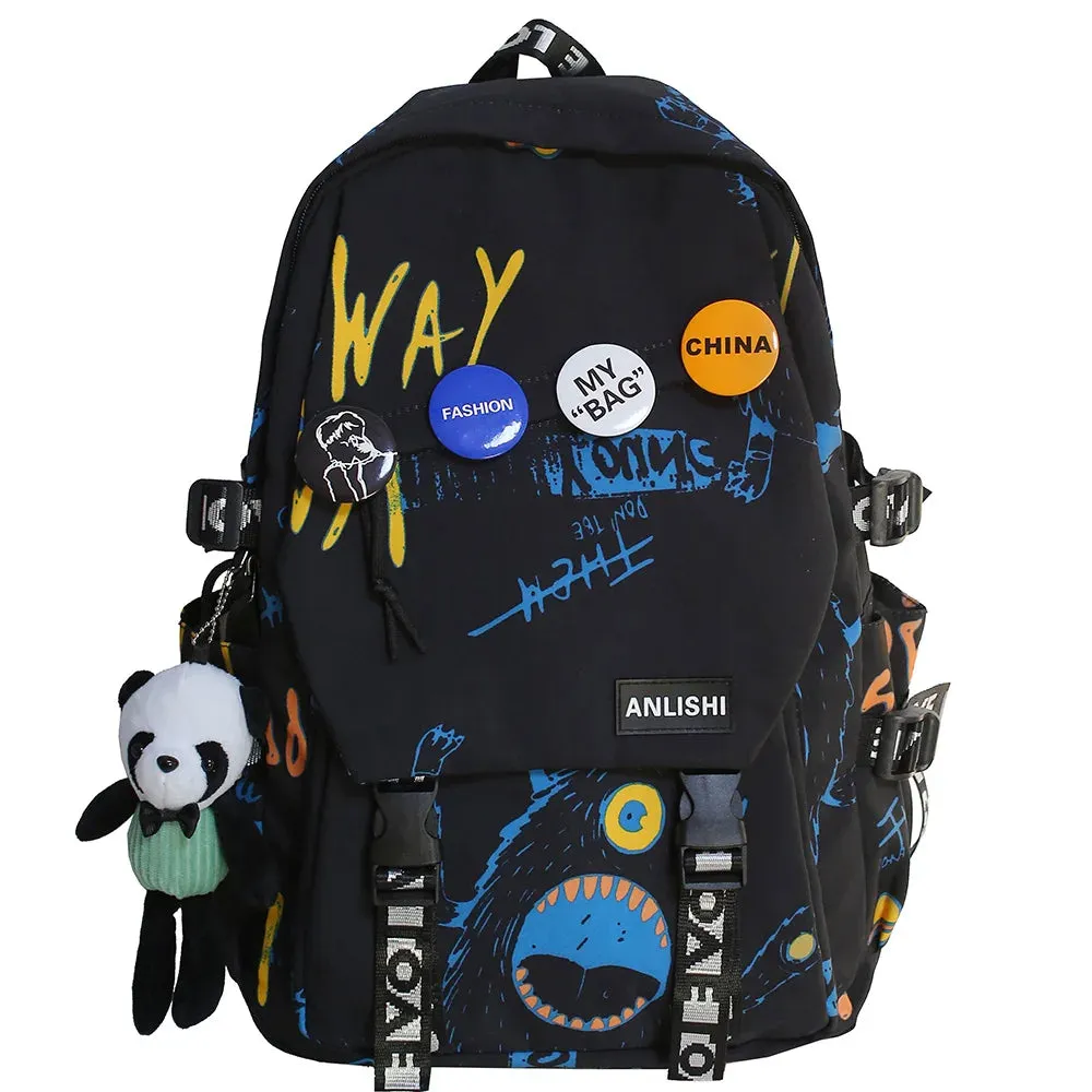 Graffiti Pattern Harajuku Styled Backpack