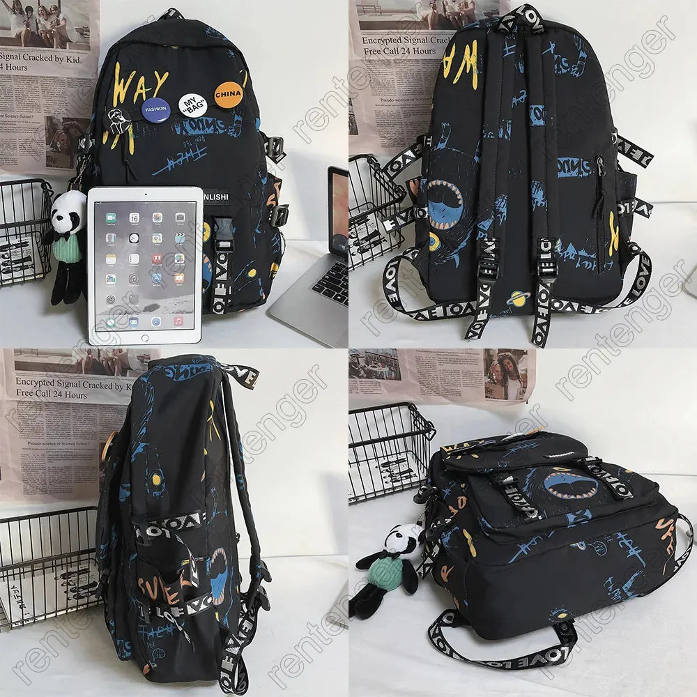 Graffiti Pattern Harajuku Styled Backpack