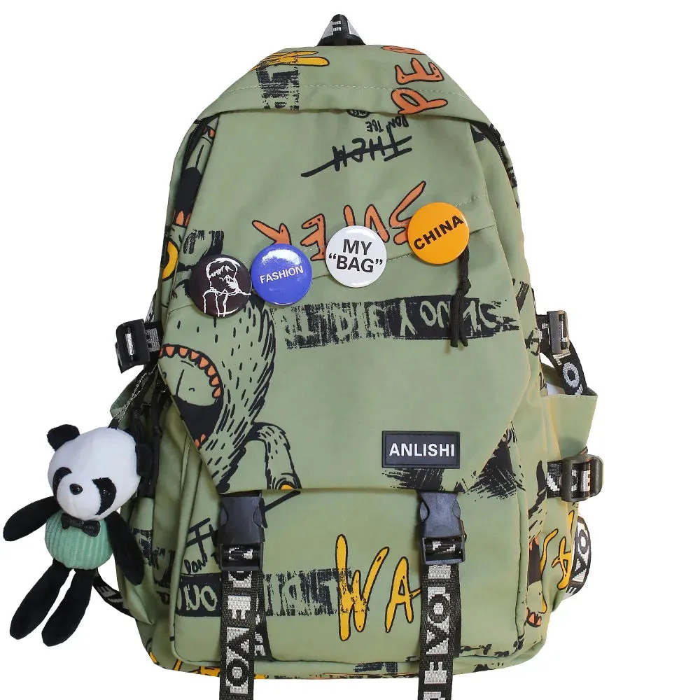 Graffiti Pattern Harajuku Styled Backpack