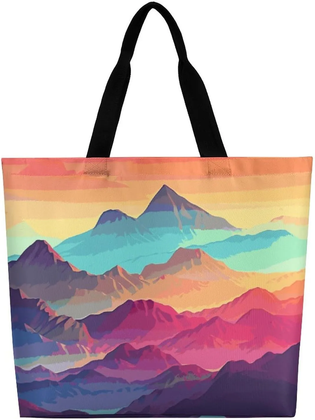 Gray Heron Print in Water Tote Bag for Women Reusable Grocery Shoulder Bags Shopping Bag for Travel, Groceries