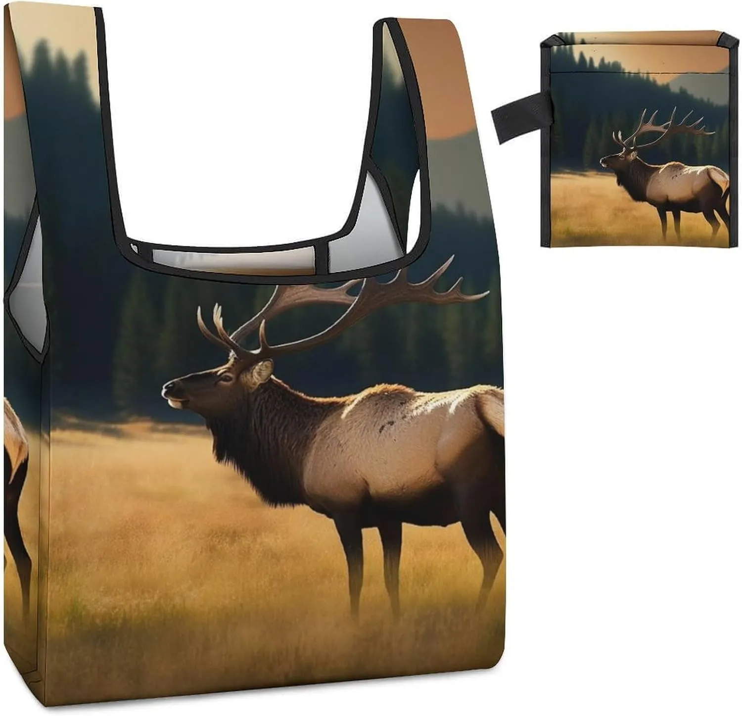 Grocery Bag Reusable Tote Bag Foldable Dog Paw Print Shopping Bag Handbag Washable Shoulder Bag for Travel