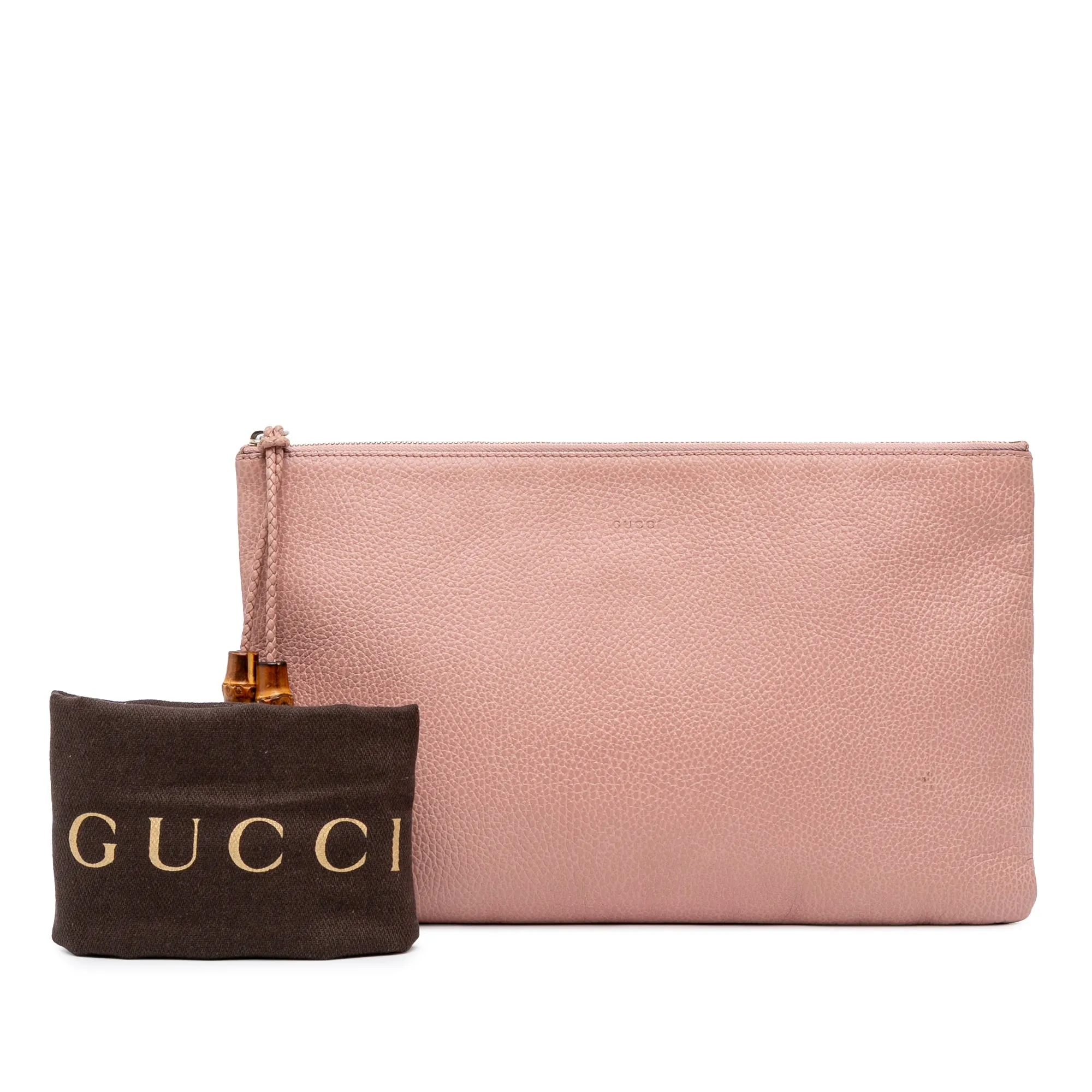 Gucci Bamboo Tassel Leather Clutch