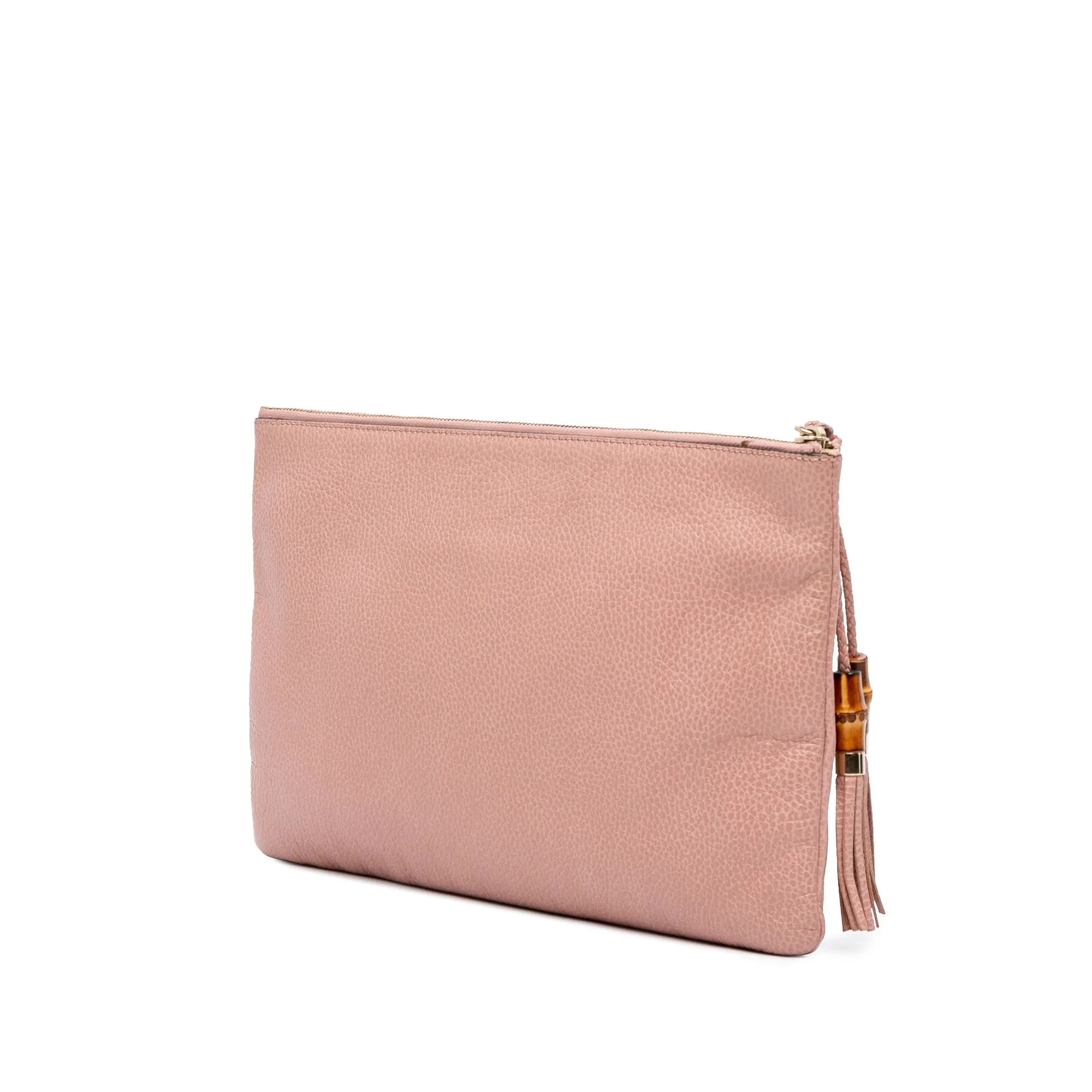 Gucci Bamboo Tassel Leather Clutch