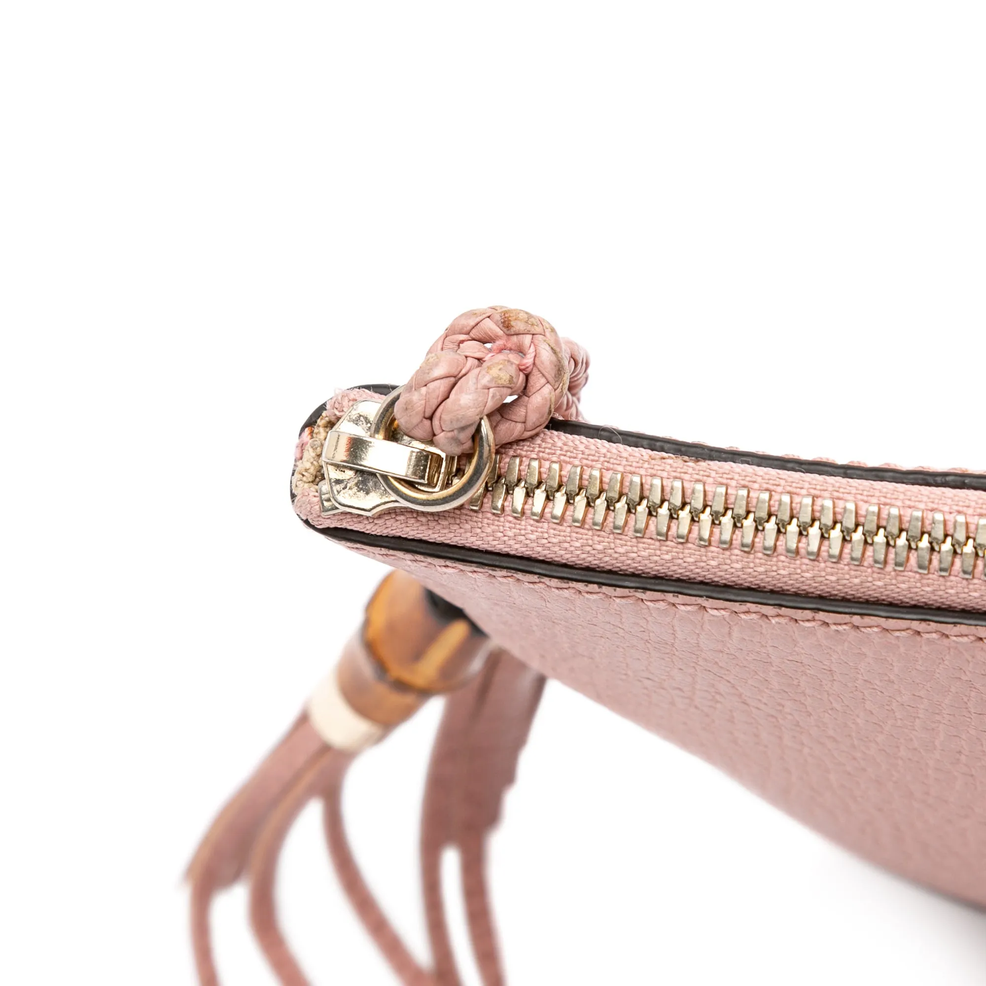 Gucci Bamboo Tassel Leather Clutch