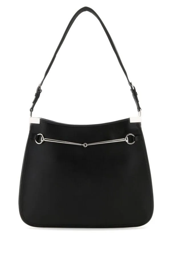 Gucci Black Horsebit Satisfied customers Bag Customer satisfaction Woman Shoulder Leather Medium