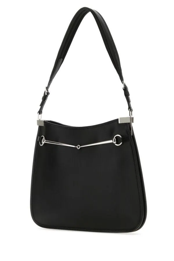 Gucci Black Horsebit Satisfied customers Bag Customer satisfaction Woman Shoulder Leather Medium
