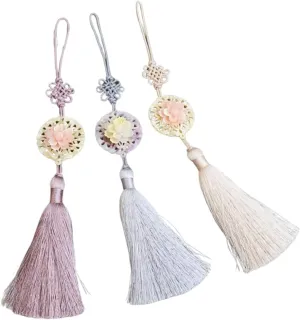 Hanbok Ornaments Tassel Norigae, Hanbok Accessory Kids Hanbok Korean Accessory Korean Gift Tassel Hanbok Norigae Kids (Beige)