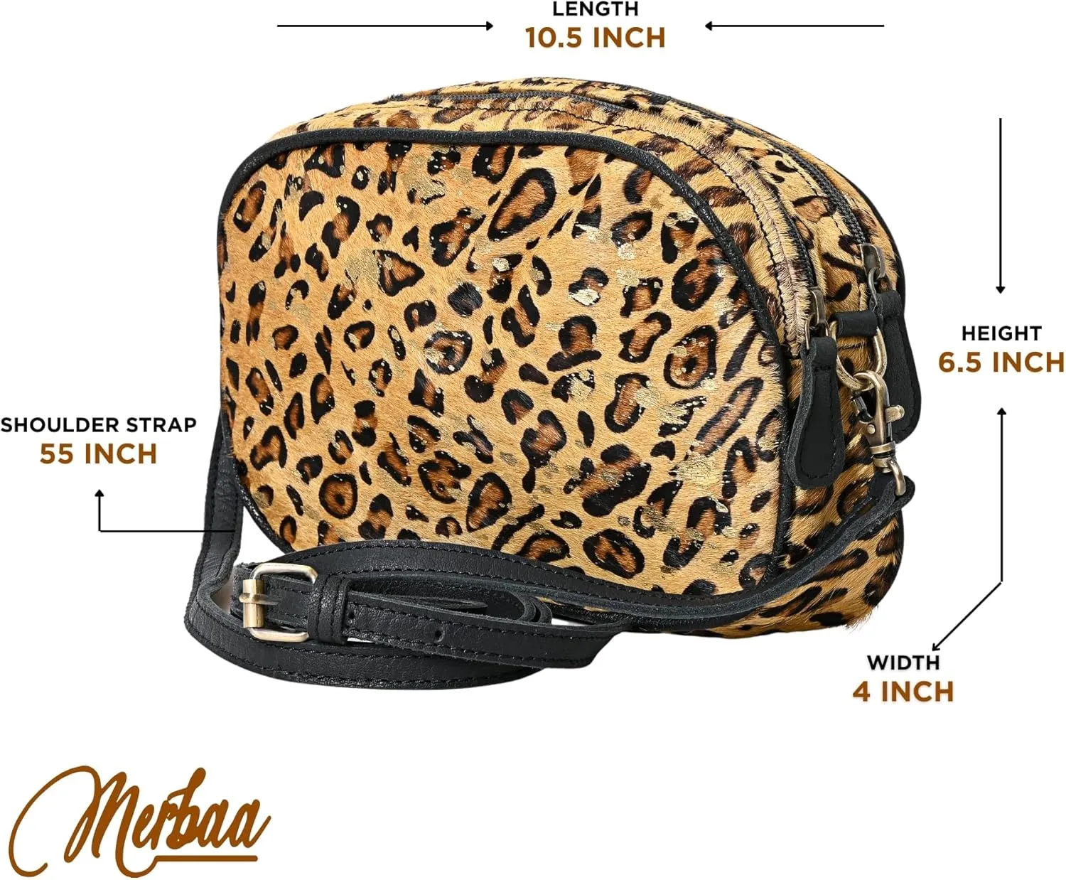 Hantooled Women’s Leather Leopard Clutch Shoulder Cross body Fur HandBags Ethnic Customs Leather Purse Classic Bag