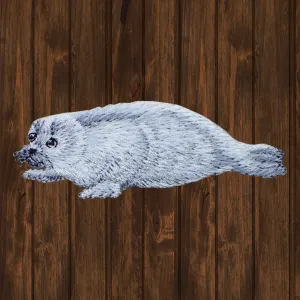 Harp Seal Embroidered Patch — Iron On
