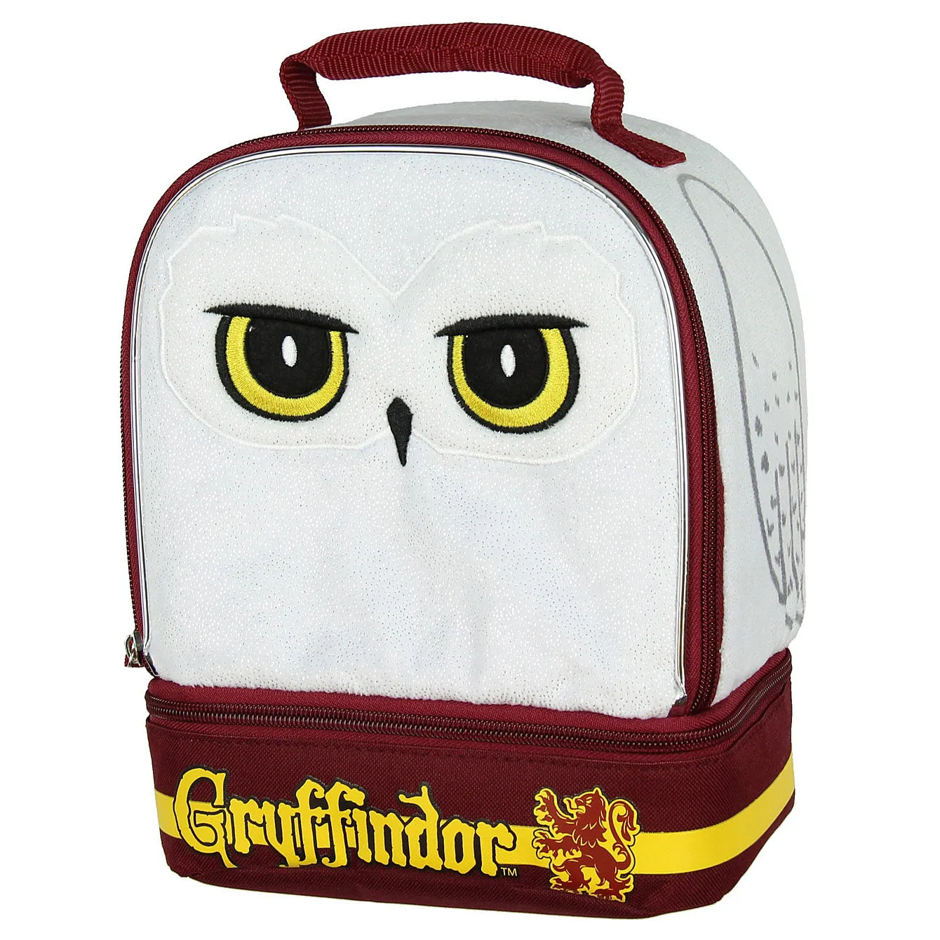 Harry Potter Hedwig the Owl Gryffindor House Dual Compartment Insulated Lunch Bag