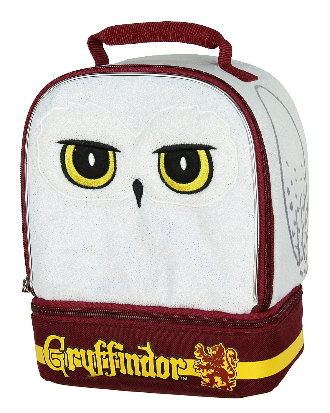 Harry Potter Hedwig the Owl Gryffindor House Dual Compartment Insulated Lunch Bag