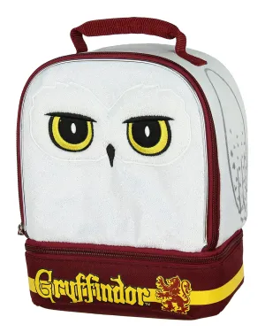Harry Potter Hedwig the Owl Gryffindor House Dual Compartment Insulated Lunch Bag