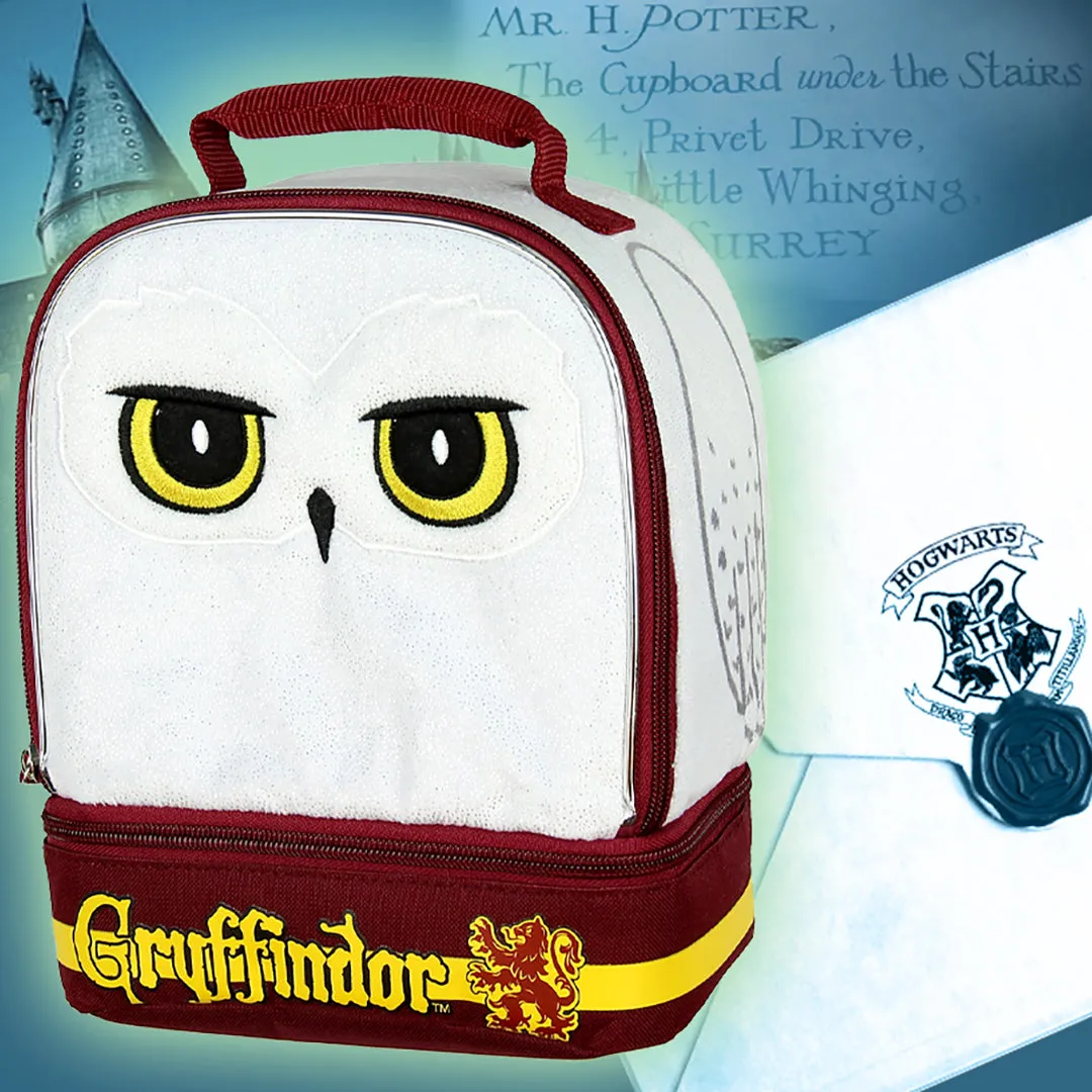 Harry Potter Hedwig the Owl Gryffindor House Dual Compartment Insulated Lunch Bag