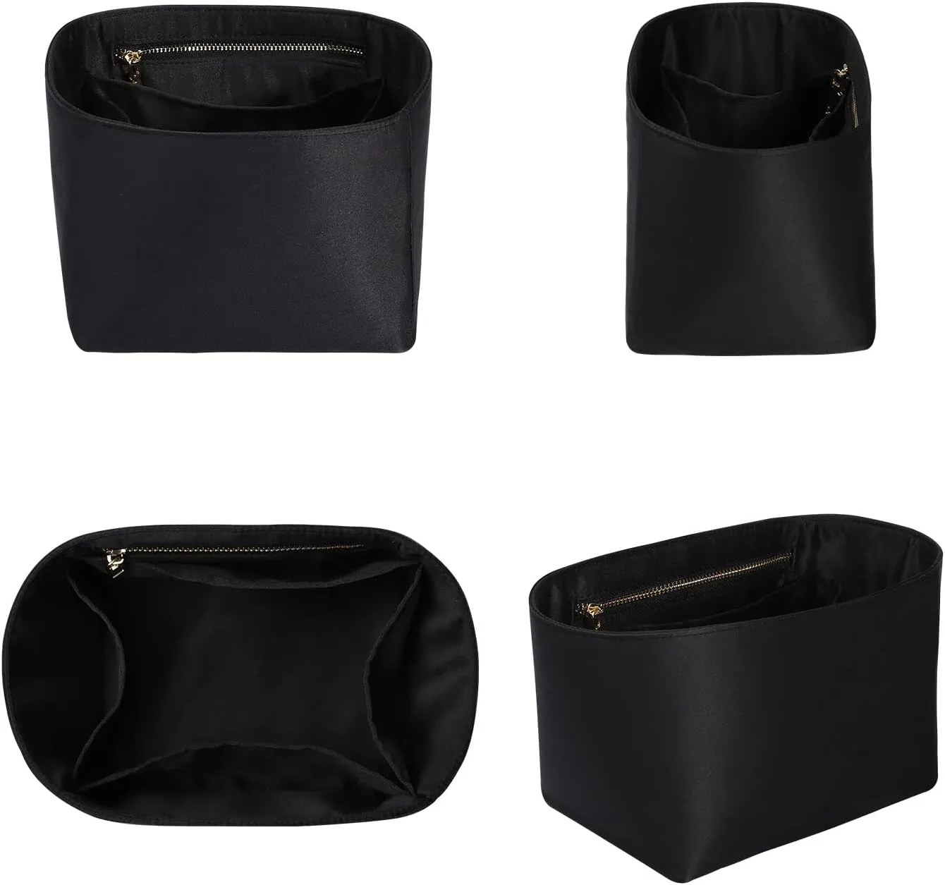 Hermes ZTUJO Picotin 18 Organizer - Luxury Purse Insert, Silky Smooth Fits Bags (Black)