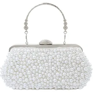 HONSITML Pearl Beaded Clutch