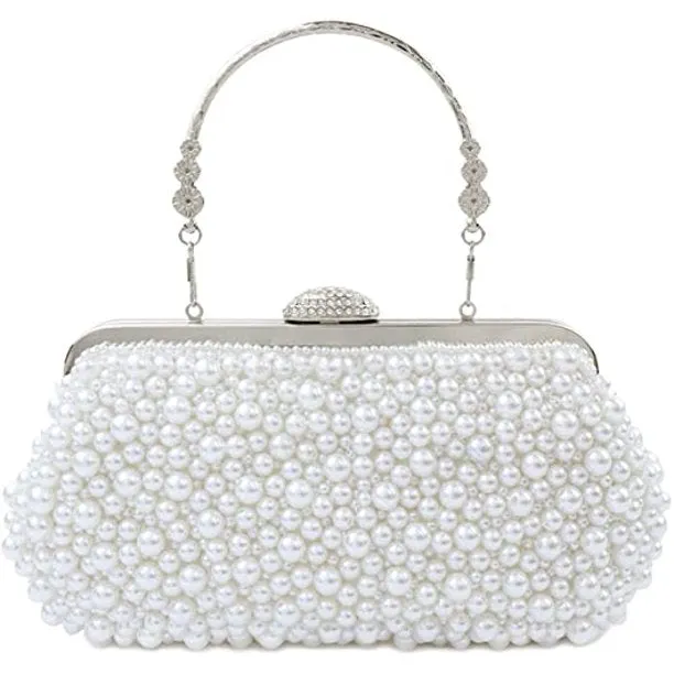 HONSITML Pearl Beaded Clutch