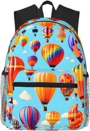 Hot Air Balloons print Lightweight and comfortable backpack Casual Laptop Backpack for Travel Hiking