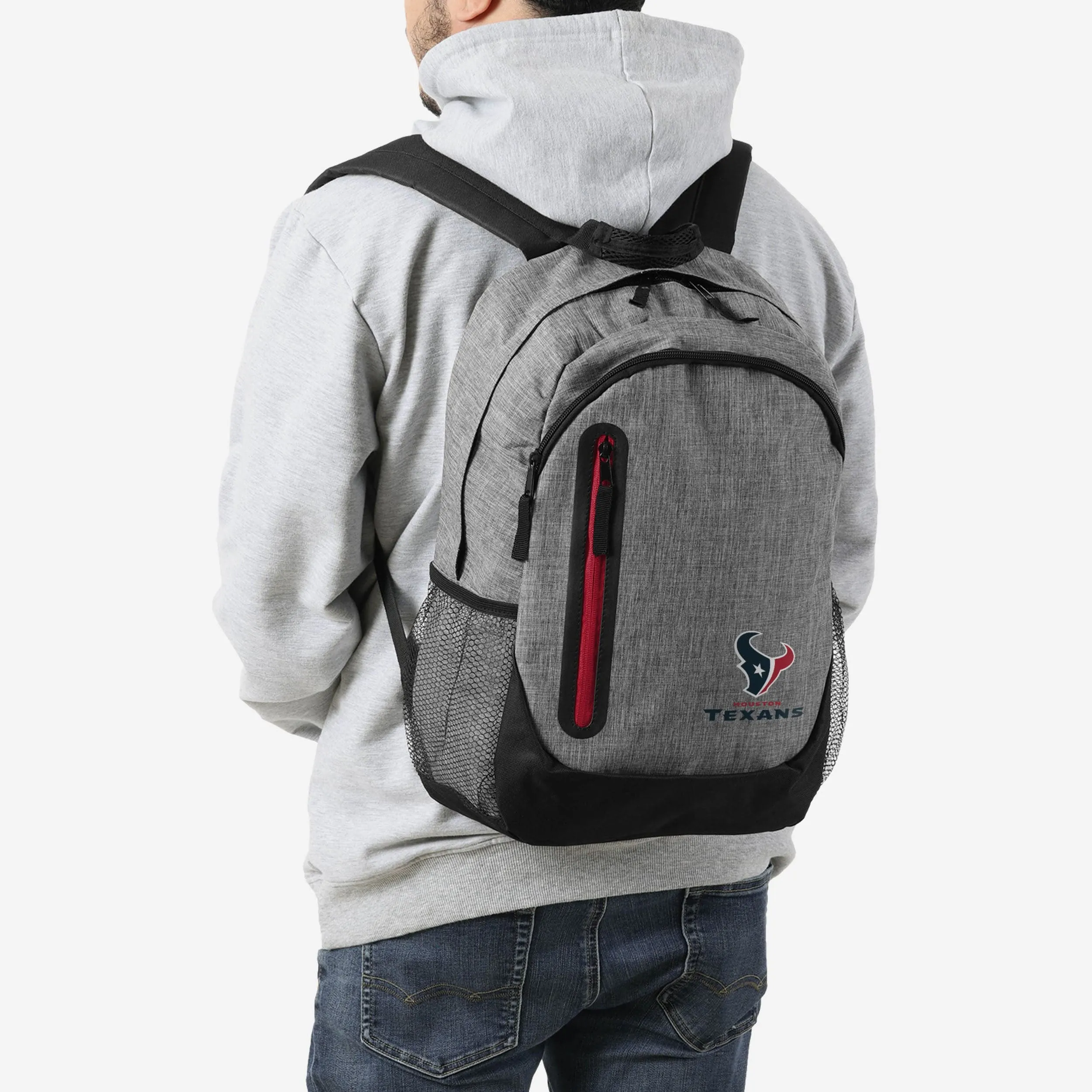 Houston Texans Heather Grey Bold Color Backpack