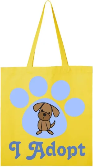 inktastic Paw Print Dog Adoption Tote Bag