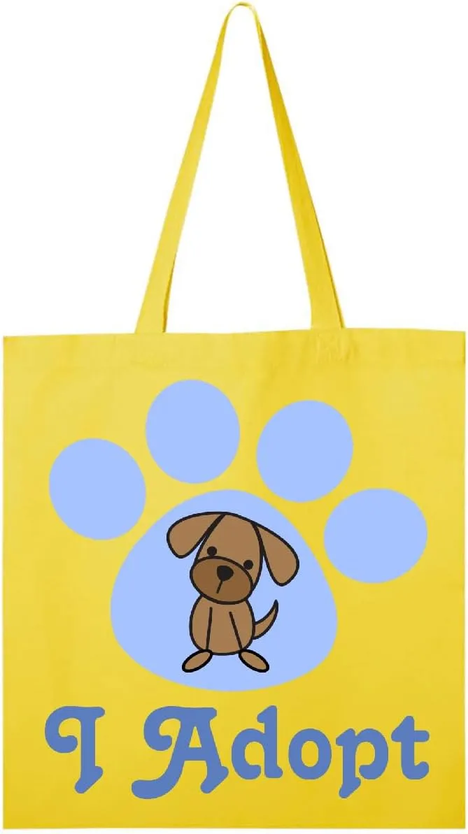 inktastic Paw Print Dog Adoption Tote Bag