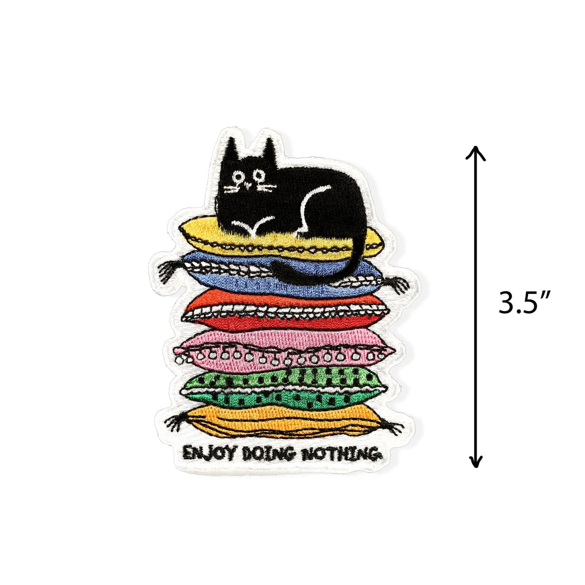 Iron-On Patch: Enjoy Doing Nothing Cat