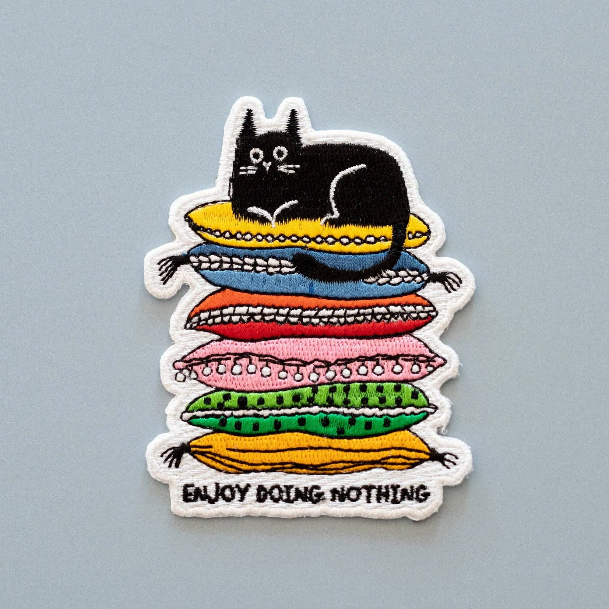 Iron-On Patch: Enjoy Doing Nothing Cat