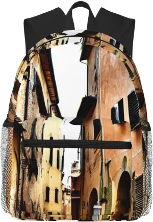 Italy Tuscan print Lightweight duffel bag, travel hiking daypack, comfortable backpack, sports bag