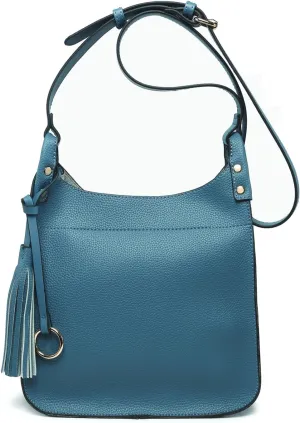 JEN & CO. Lucinda Square Crossbody Bags for Women Vegan Leather Purses Adjustable Strap Shoulder Handbags with Tassel