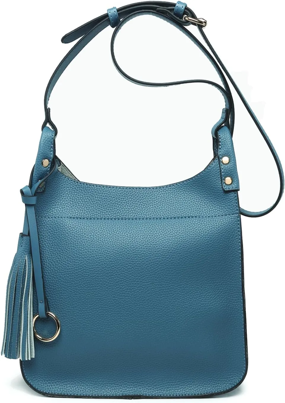 JEN & CO. Lucinda Square Crossbody Bags for Women Vegan Leather Purses Adjustable Strap Shoulder Handbags with Tassel