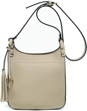 JEN & CO. Lucinda Square Crossbody Bags for Women Vegan Leather Purses Adjustable Strap Shoulder Handbags with Tassel