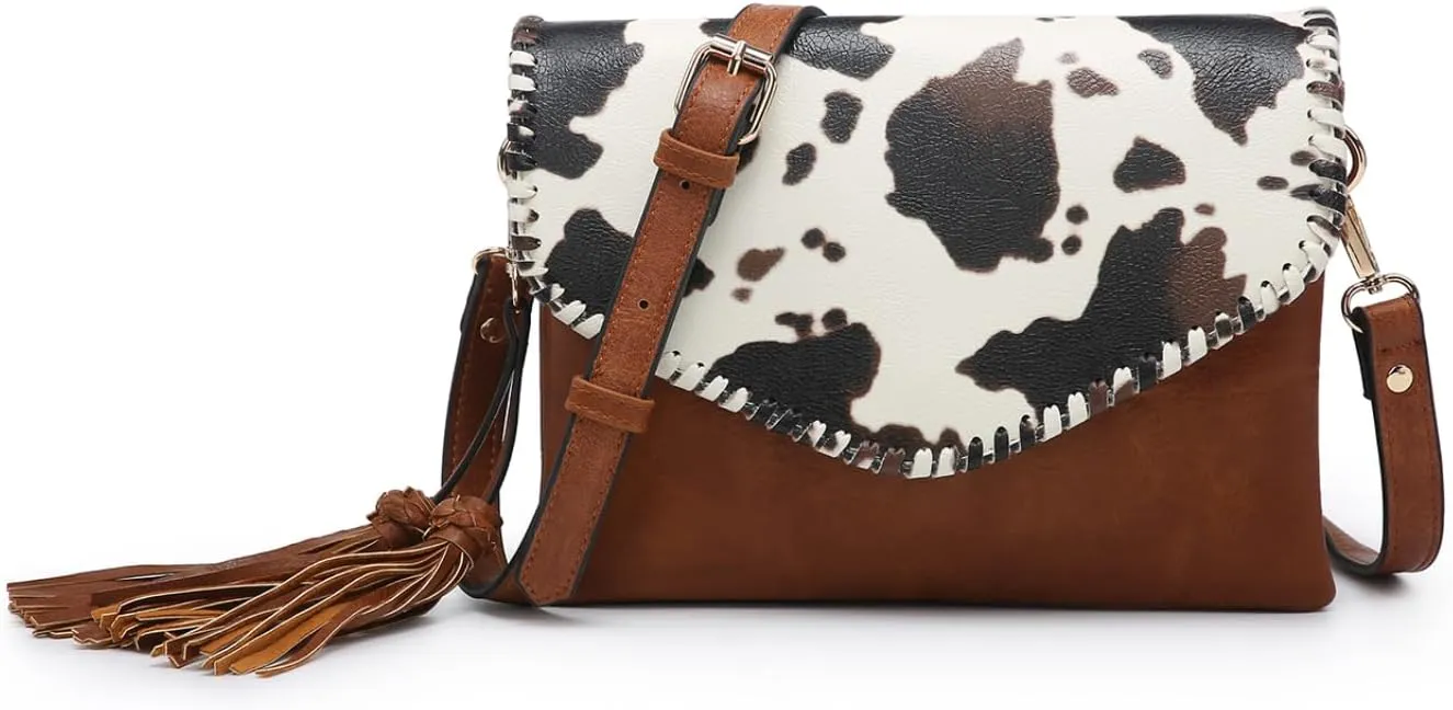 JEN & CO. Sloane Vegan Leather Crossbody Bags Envelope Style Clutch Purses Shoulder Handbag Wallets for Women