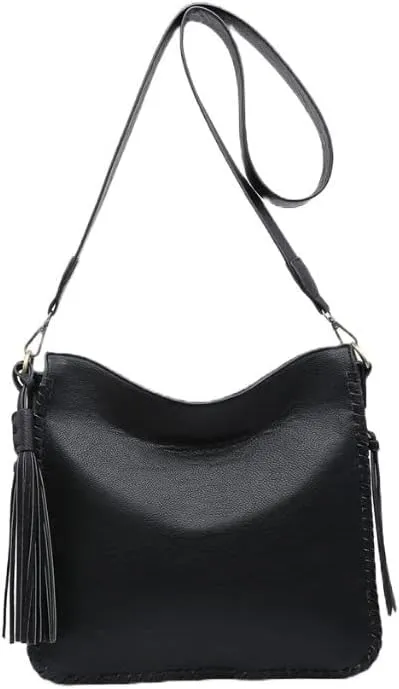 JEN & CO. Small Crossbody Bags for Women - Wristlet Purses for Women Clutch Bag Nina Whipstitch Crossbody (M1888)