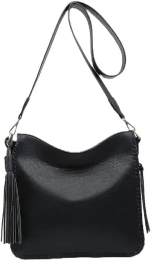 JEN & CO. Small Crossbody Bags for Women - Wristlet Purses for Women Clutch Bag Nina Whipstitch Crossbody (M1888)