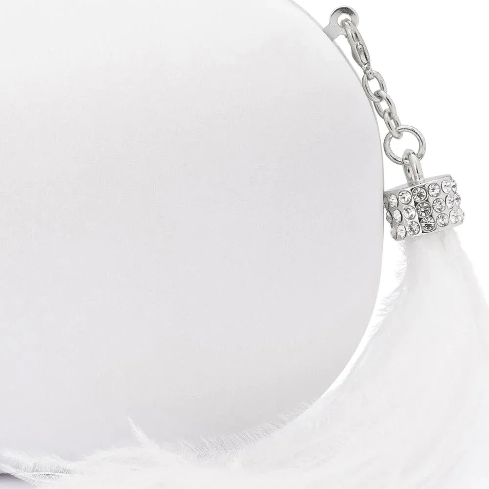 Jenna Feather Tassel Clutch