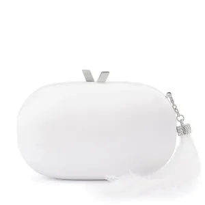 Jenna Feather Tassel Clutch