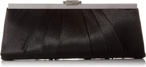 Jessica McClintock Blaire Women's Satin Frame Evening Clutch Bag Purse with Shoulder Chain Included