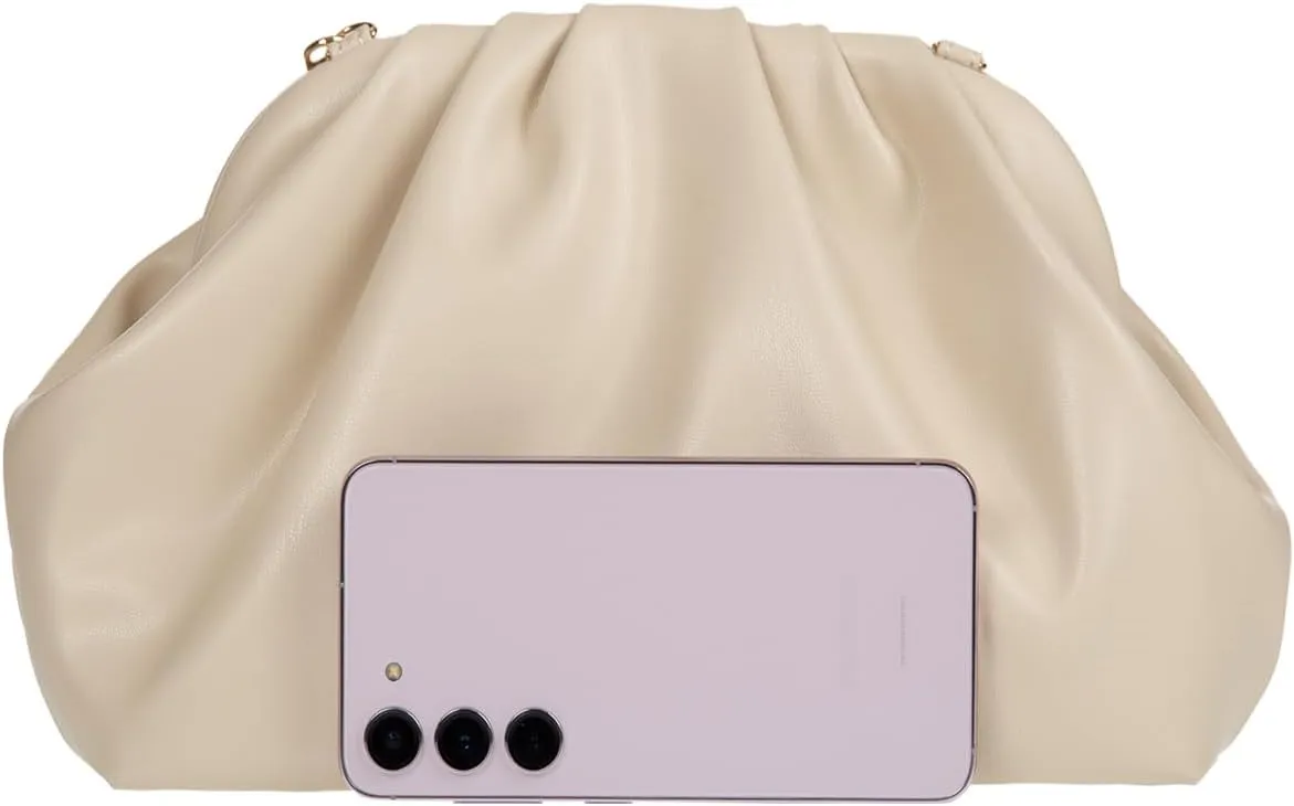 JNB Dumpling Bag for Women Clutch Purses, Cloud Crossbody Handbag Soft Shoulder Bag,party Bag,Wedding Bag,With Tassel.