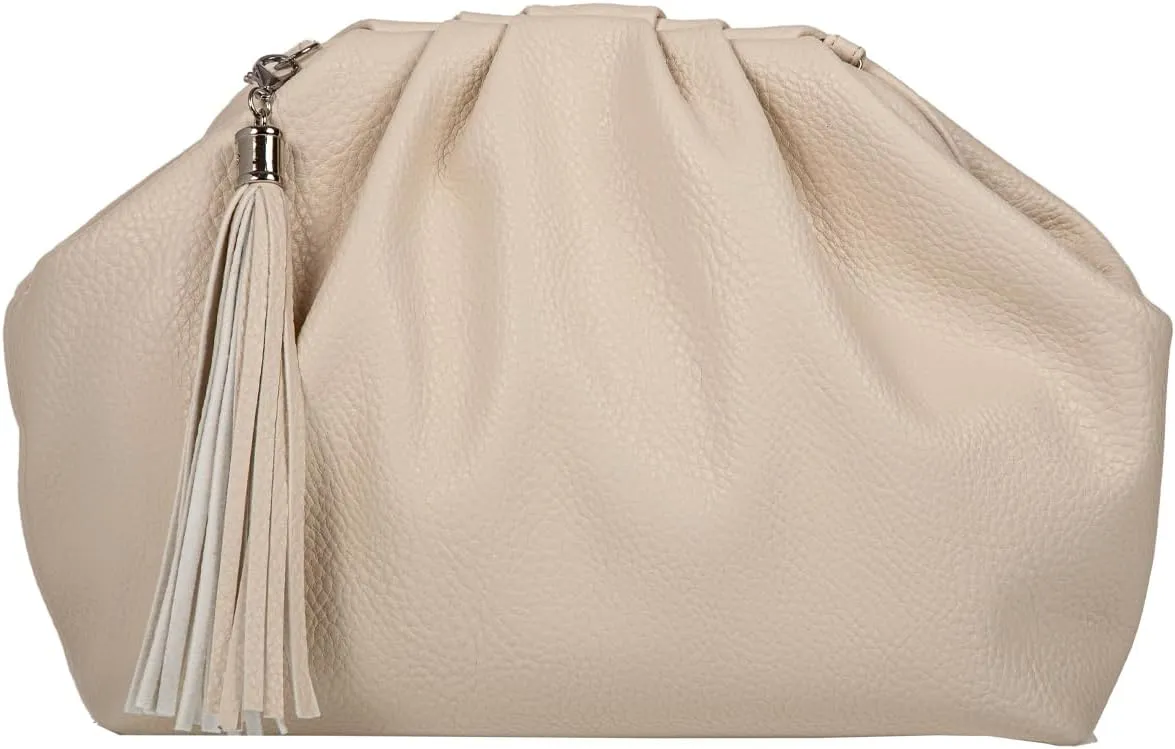 JNB Dumpling Bag for Women Clutch Purses, Cloud Crossbody Handbag Soft Shoulder Bag,party Bag,Wedding Bag,With Tassel.
