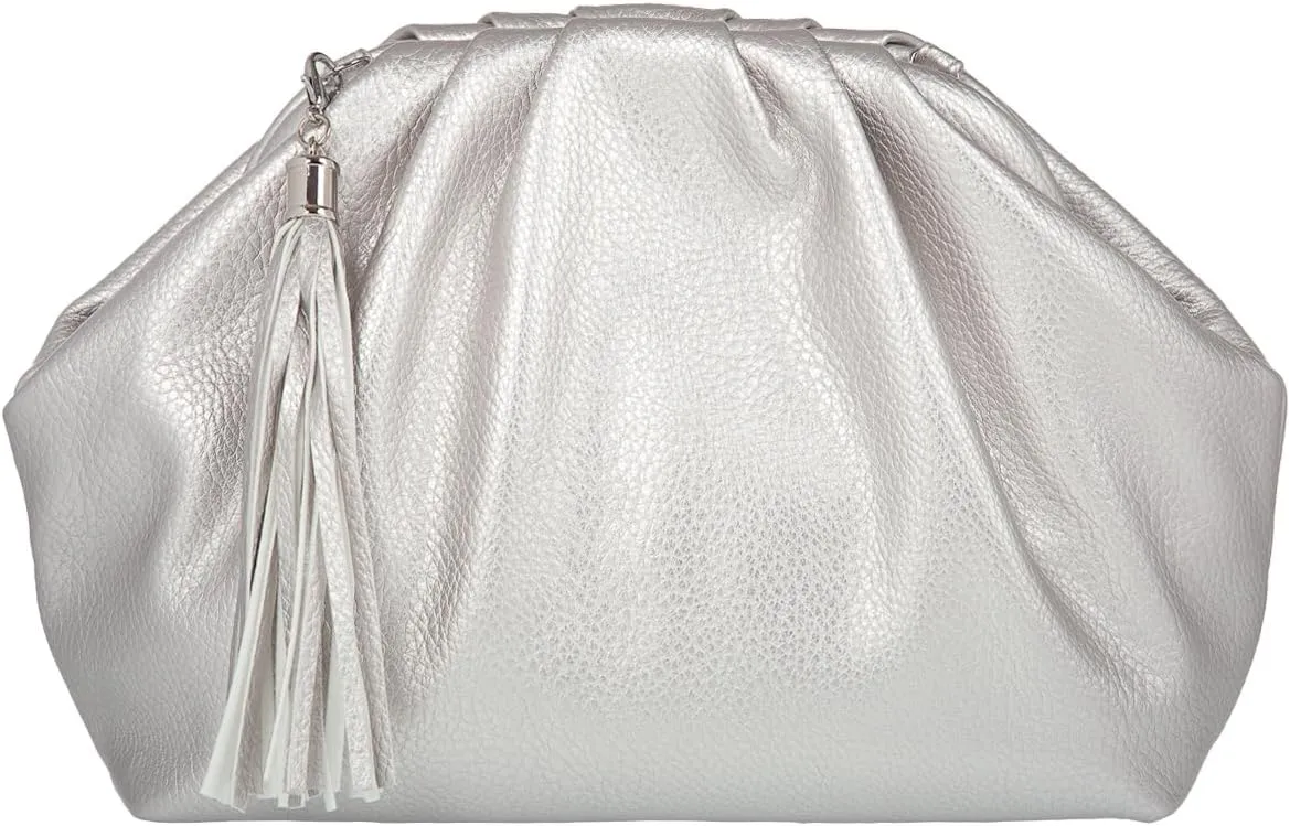 JNB Dumpling Bag for Women Clutch Purses, Cloud Crossbody Handbag Soft Shoulder Bag,party Bag,Wedding Bag,With Tassel.