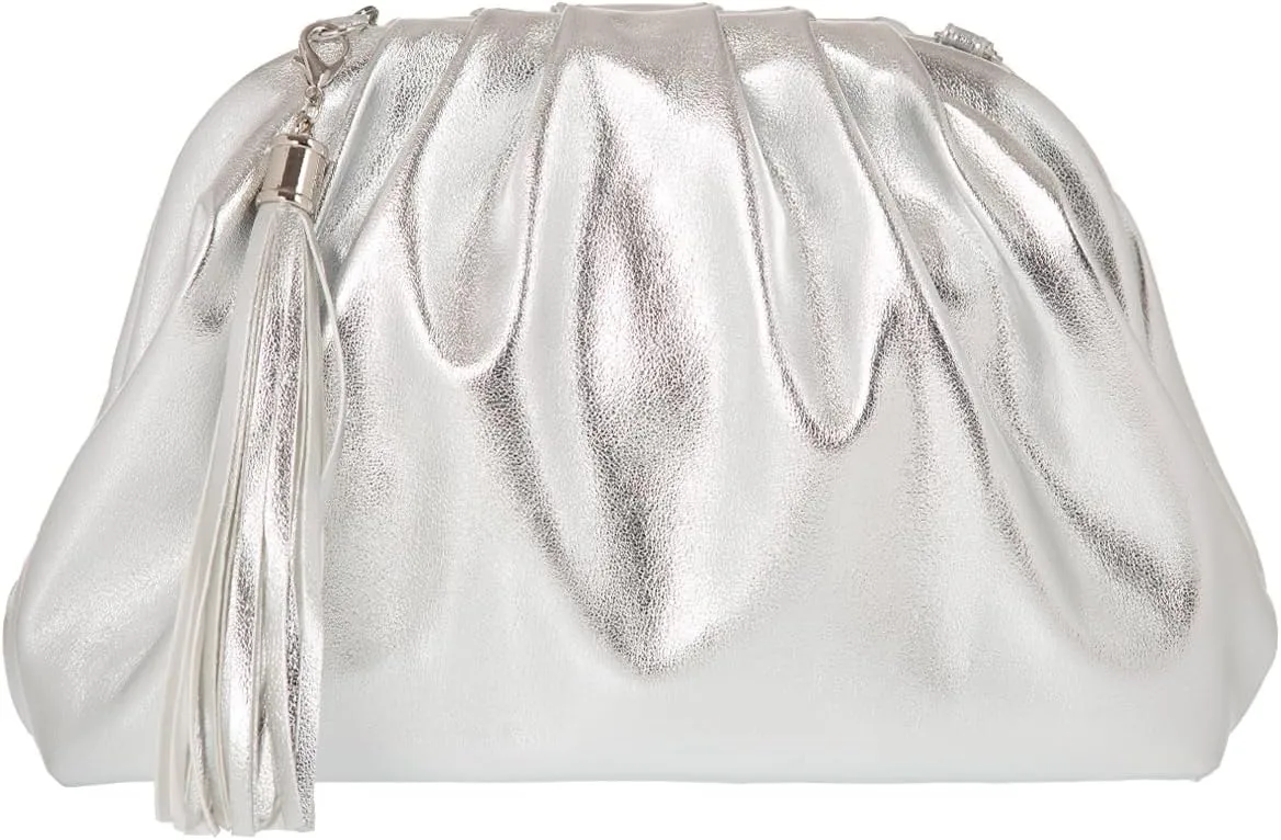 JNB Dumpling Bag for Women Clutch Purses, Cloud Crossbody Handbag Soft Shoulder Bag,party Bag,Wedding Bag,With Tassel.